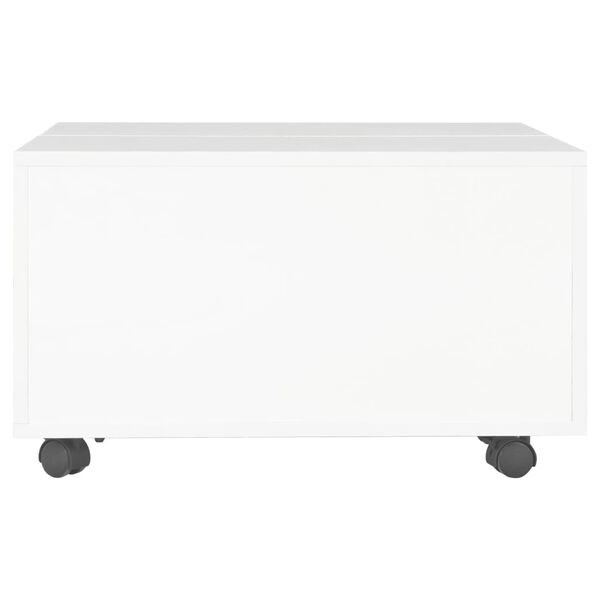 vidaXL Coffee Table High Gloss White 60x60x35 cm Engineered Wood