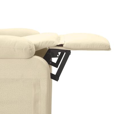 vidaXL Recliner Chair Cream Fabric