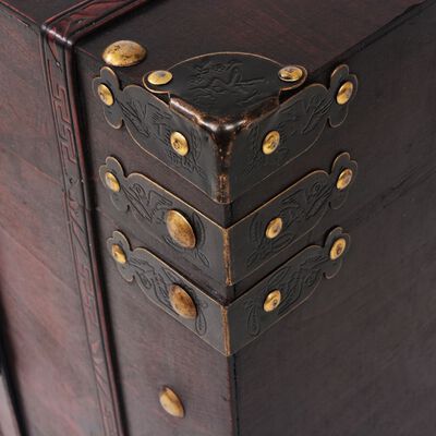 vidaXL Vintage Treasure Chest Wood 66x38x40 cm,  vidaXL Vintage Treasure Chest Wood 66x38x40 cm