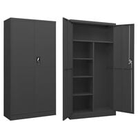 vidaXL Locker Cabinet Anthracite 90x40x180 cm Steel, anthracite vidaXL Locker Cabinet Anthracite 90x40x180 cm Steel