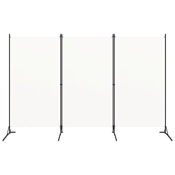 vidaXL 3-Panel Room Divider White 260x180 cm