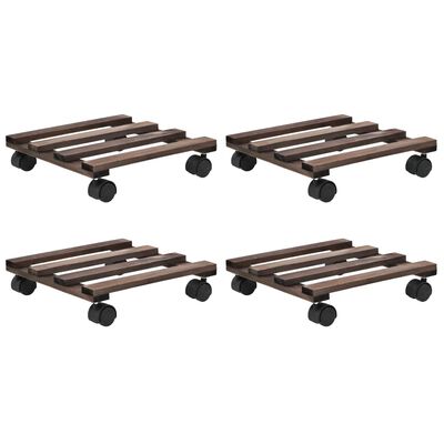 vidaXL Plant Rollers 4 pcs Cedar Wood 25x25 cm,  vidaXL Plant Rollers 4 pcs Cedar Wood 25x25 cm