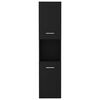 vidaXL Bathroom Cabinet Black 30x30x130 cm Engineered Wood