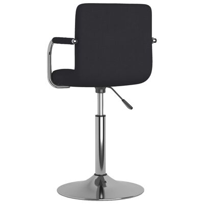 vidaXL Bar Stool Black Fabric, black vidaXL Bar Stool Black Fabric