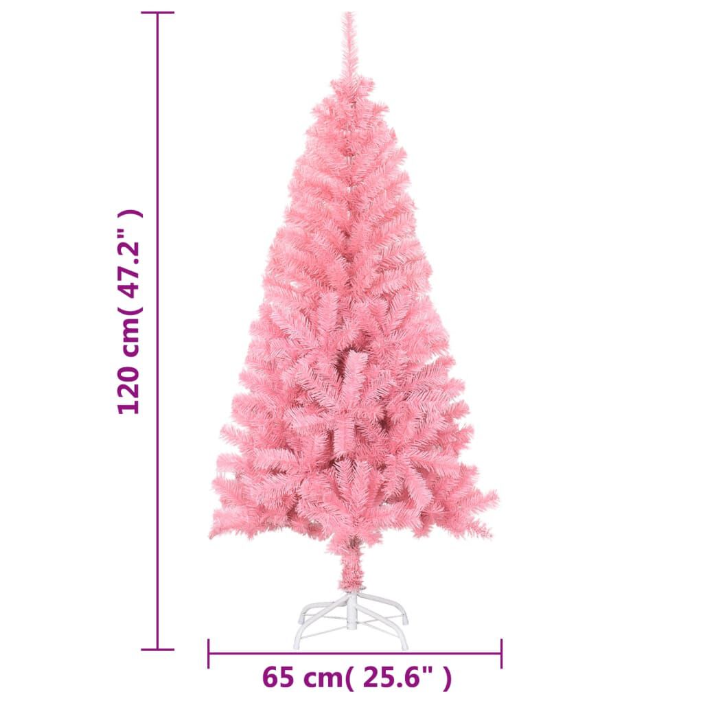 vidaXL Artificial Christmas Tree with Stand Pink 120 cm PVC