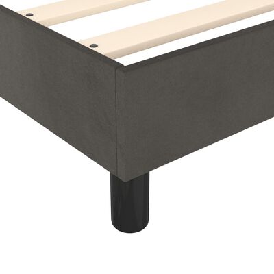 vidaXL Box Spring Bed Frame Dark Grey 90x200 cm Velvet, dark grey vidaXL Box Spring Bed Frame Dark Grey 90x200 cm Velvet