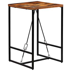 vidaXL Bar Table Solid Reclaimed Wood 70x70x106 cm