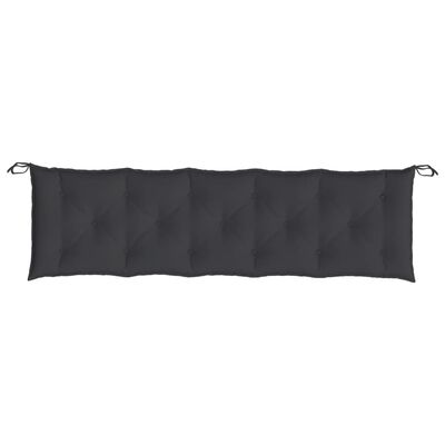 vidaXL Garden Bench Cushions 2pcs Black 180x50x7cm Oxford Fabric, black vidaXL Garden Bench Cushions 2pcs Black 180x50x7cm Oxford Fabric