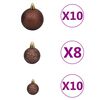 vidaXL Artificial Pre-lit Christmas Tree with Ball Set White 210 cm PVC