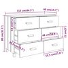 vidaXL Sideboard HAMAR Honey Brown 113x40x80 cm Solid Wood Pine