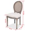vidaXL Dining Chairs 2 pcs Cream Fabric