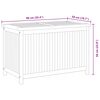 vidaXL Garden Storage Box 90x50x58 cm Solid Teak Wood