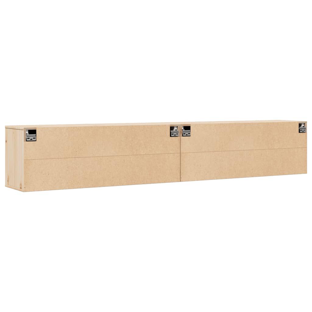 vidaXL Wall Cabinets 2 pcs 100x30x35 cm Solid Wood Pine