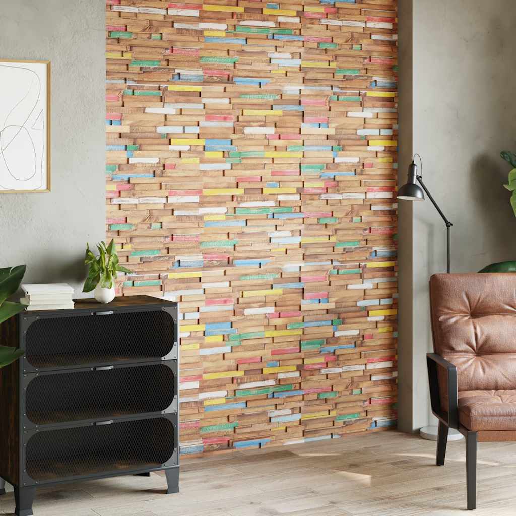 vidaXL Wall Cladding Panels 10 pcs 1.03 m² Solid Teak Wood