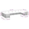 vidaXL 10 Piece Garden Sofa Set with Cushions Grey Poly Rattan