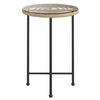 vidaXL Dining Table Ø55 cm Tempered Glass and Steel