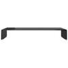 vidaXL TV Stand/Monitor Riser Glass Black 80x30x13 cm