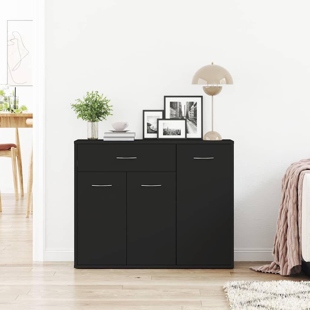 vidaXL Sideboard Black 88x30x70 cm Engineered Wood