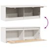 vidaXL Wall Cabinet White 100x30x35 cm Solid Wood Pine