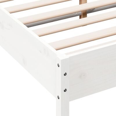 vidaXL Bed Frame without Mattress White 120x190 cm Small Double Solid Wood Pine, white vidaXL Bed Frame without Mattress White 120x190 cm Small Double Solid Wood Pine