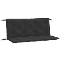 vidaXL Garden Bench Cushions 2 pcs Black 120x50x7cm Oxford Fabric