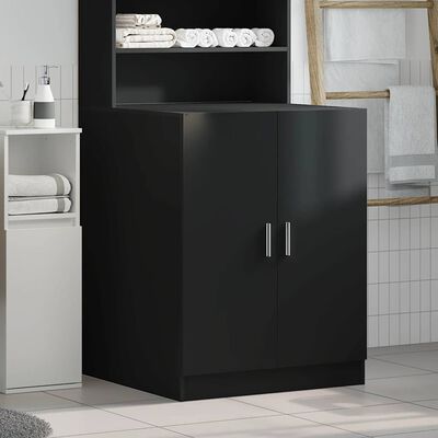 vidaXL Washing Machine Cabinet Black 71x71.5x91.5 cm, black vidaXL Washing Machine Cabinet Black 71x71.5x91.5 cm