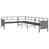 vidaXL Garden Corner Sofa Anthracite Steel and Textilene