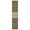 vidaXL Book Cabinet Sonoma Oak 36x30x171 cm Engineered Wood