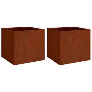 vidaXL Planters 2 pcs 32x30x29 cm Corten Steel