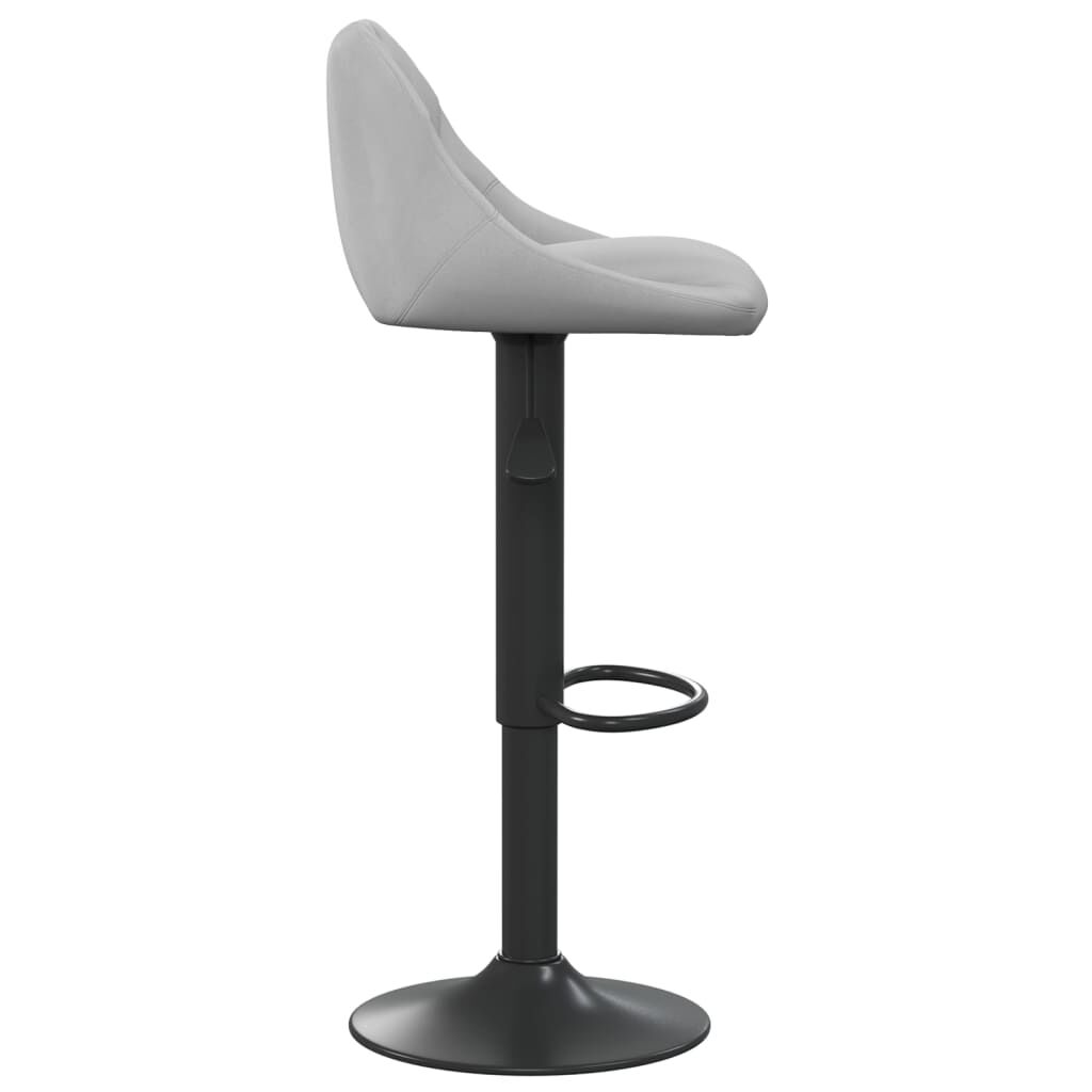 vidaXL Bar Stool Light Grey Velvet