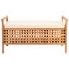 vidaXL Storage Bench 93x49x49 cm Solid Walnut Wood