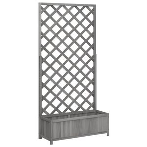 vidaXL Planter | Grey | Solid fir wood | Large | Planters | Planter