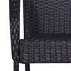 vidaXL Stackable Outdoor Chairs 6 pcs Poly Rattan Black