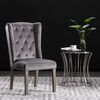 vidaXL Dining Chairs 6 pcs Grey Velvet