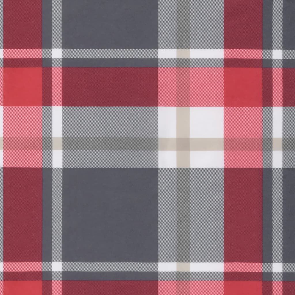 vidaXL Pallet Cushions 2 pcs Red Check Pattern Fabric