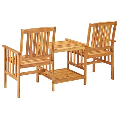 vidaXL Garden Chairs with Tea Table 159x61x92 cm Solid Acacia Wood,  vidaXL Garden Chairs with Tea Table 159x61x92 cm Solid Acacia Wood