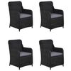 vidaXL 5 Piece Garden Dining Set Brown