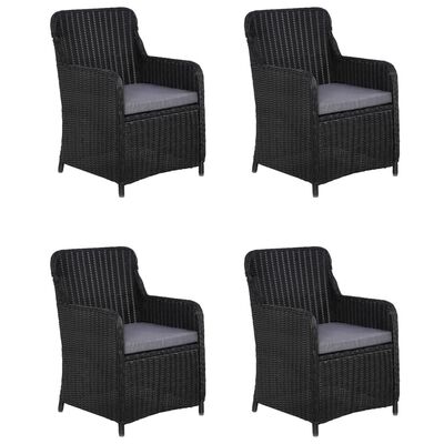 vidaXL 5 Piece Garden Dining Set Black,  vidaXL 5 Piece Garden Dining Set Black