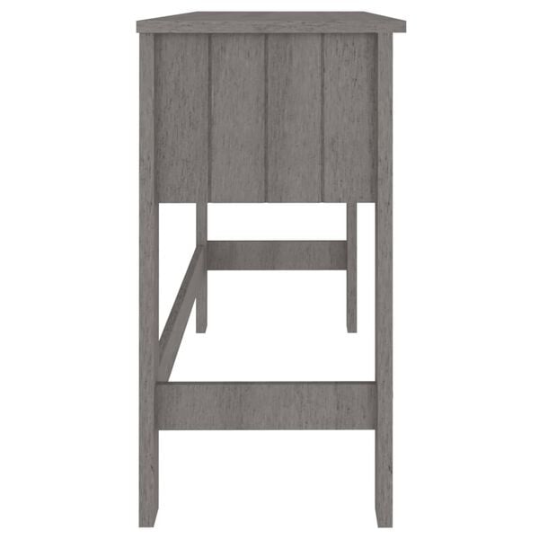 vidaXL Desk HAMAR Light Grey 110x40x75 cm Solid Wood Pine