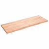 vidaXL Table Top Light Brown 140x50x(2-4) cm Treated Solid Wood Oak