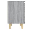 vidaXL Bed Cabinet with Solid Wood Legs Grey Sonoma 40x30x50 cm