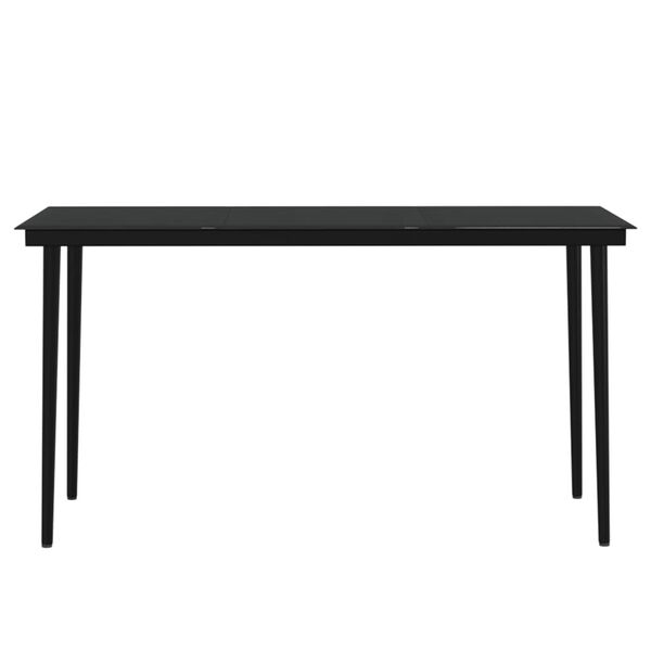 vidaXL 5 Piece Garden Dining Set with Cushions Black