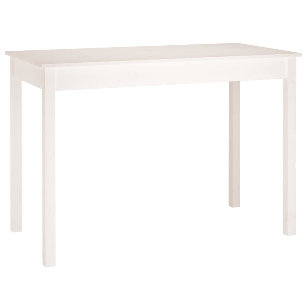 vidaXL Dining Table White 110x55x75 cm Solid Wood Pine