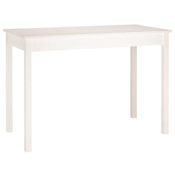 vidaXL Dining Table White 110x55x75 cm Solid Wood Pine