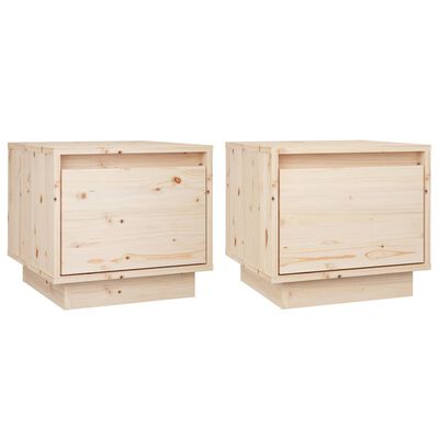 vidaXL Bedside Cabinets 2 pcs 35x34x32 cm Solid Wood Pine