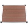 vidaXL Outdoor Shower Tray WPC Stainless Steel 80x62 cm Brown