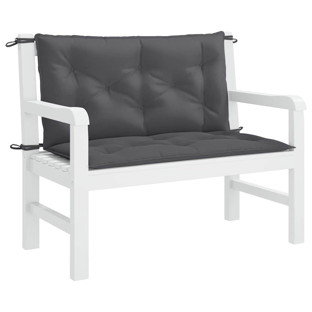 vidaXL Garden Bench Cushion Anthracite 100x(50+50)x7cm Oxford Fabric