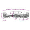 vidaXL 9 Piece Garden Lounge Set with Cushions White Steel