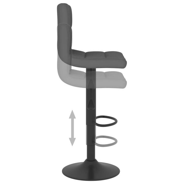 vidaXL Bar Stool Dark Grey Fabric