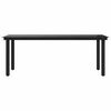 vidaXL Garden Dining Table Black 200x100x74 cm Steel and Glass